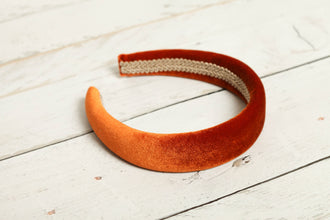 Padded headband Velvet headband Cooper headband Brown headband Comfortable headband Adult headband Headband for women