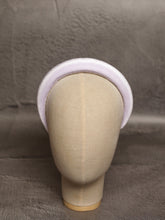 White padded headband Velvet headband White hair band Bridal headpiece 2.5 cm wide