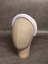 White padded headband Velvet headband White hair band Bridal headpiece 2.5 cm wide