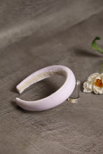 White padded headband Velvet headband White hair band Bridal headpiece 2.5 cm wide