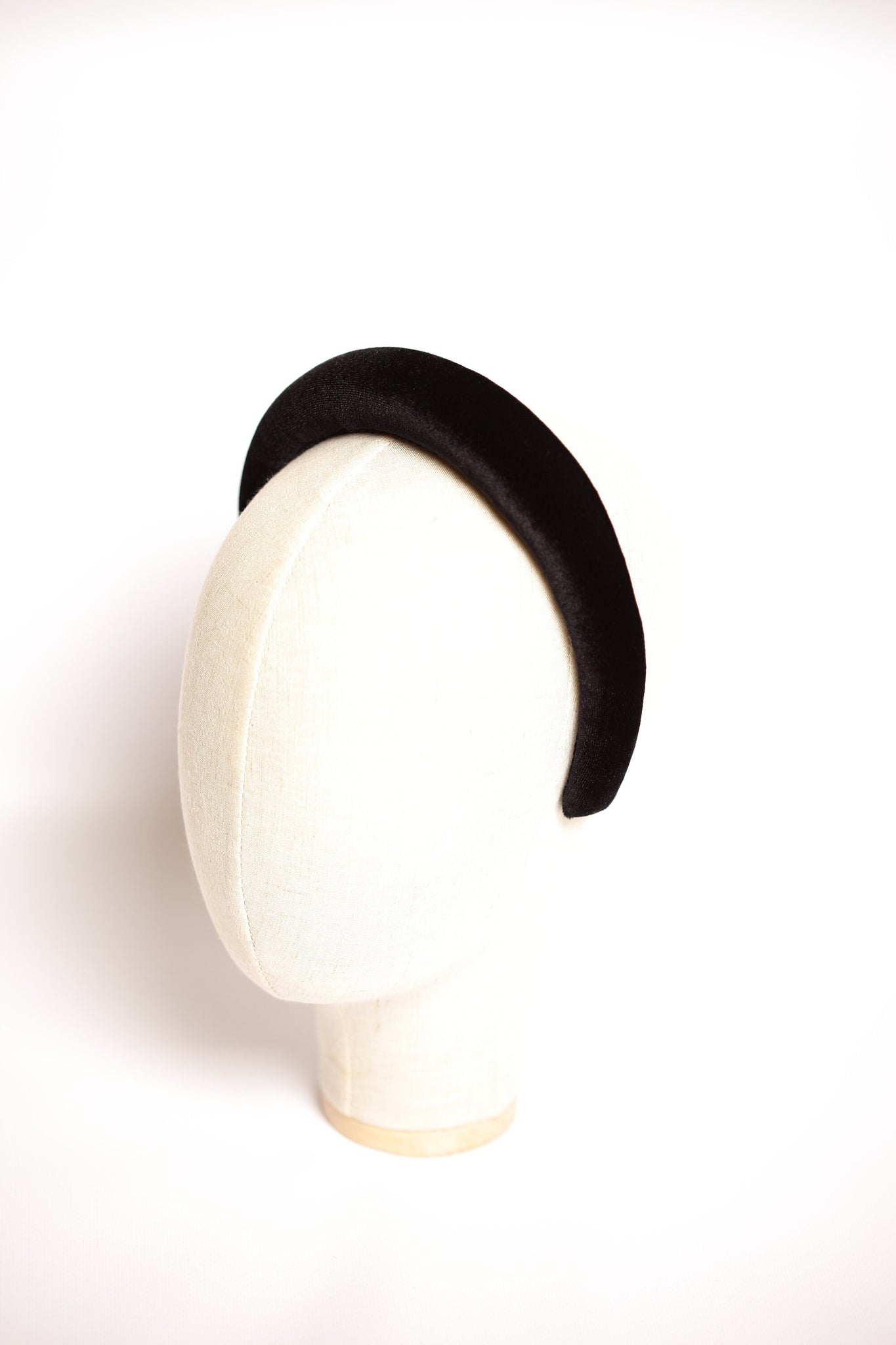 Black velvet padded headband Velvet hair band Soft headband Women headband 2.5 cm wide