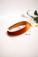 Burnt orange padded headband Velvet headband Soft headband Velvet headband for women Handmade headband