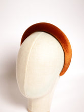 Burnt orange padded headband Velvet headband Soft headband Velvet headband for women Handmade headband