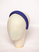 Blue padded headband Linen headband Girls headband Womens headband Adult headband Non slip headband