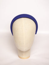 Blue padded headband Linen headband Girls headband Womens headband Adult headband Non slip headband