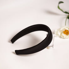 Wide headband Padded headband Black hair band Alice band Silk headband Girls headband Cute headband