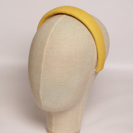 Yellow headband Girls headband Padded headband Linen headband Adult headband Soft headband Linen hairband Trendy headband Summer headband