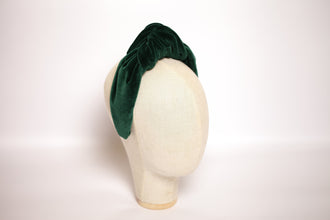 Large Top Knot Turban Headband Green Hair Bands Top Knot Headband Velvet Headbands for Women Female Knot Headband