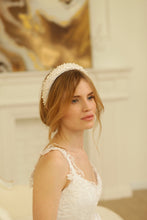 Pearl tiara Embellished headband Beaded headband Bridal pearl headband Wedding pearl headband Bridal beaded hair band Bridal headbands