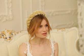 Braided headband Silk headband Silk braided headband Twist headband Silk Hairband Womens headband Plaited headbands for women