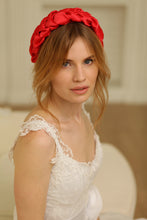 Red satin headband Braided headband  Comfortable headband Braided headband Chunky headband Red headband Handmade headband
