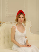 Red Top Knot Headband Female Knot Headband Manual Headband No Sliding Headband Large Headband Knotted Headband