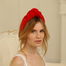 Red Top Knot Headband Female Knot Headband Manual Headband No Sliding Headband Large Headband Knotted Headband