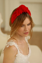 Red Top Knot Headband Female Knot Headband Manual Headband No Sliding Headband Large Headband Knotted Headband