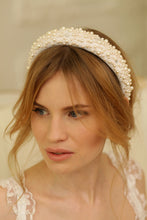 Pearl tiara Embellished headband Beaded headband Bridal pearl headband Wedding pearl headband Bridal beaded hair band Bridal headbands