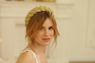 Braided headband Silk headband Silk braided headband Twist headband Silk Hairband Womens headband Plaited headbands for women