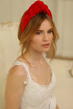 Red Top Knot Headband Female Knot Headband Manual Headband No Sliding Headband Large Headband Knotted Headband