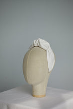 Knotted headband for women White headband Linen headband Summer headband Twist headband