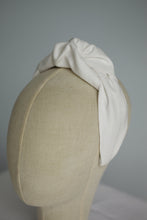 Knotted headband for women White headband Linen headband Summer headband Twist headband