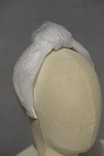 Bridal top knot headband  Tulle headband White turban headband Wedding headband for bride