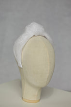 Bridal top knot headband  Tulle headband White turban headband Wedding headband for bride