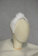 Bridal top knot headband  Tulle headband White turban headband Wedding headband for bride