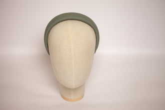 Summer headband Green linen padded headband Soft handmade hair band Fabric headband Custom headband Women alice band cotton headband