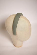 Summer headband Green linen padded headband Soft handmade hair band Fabric headband Custom headband Women alice band cotton headband