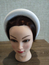 White padded headband,wide hair band,wedding headband,halo headband,Velvet headbands for women,thick headband