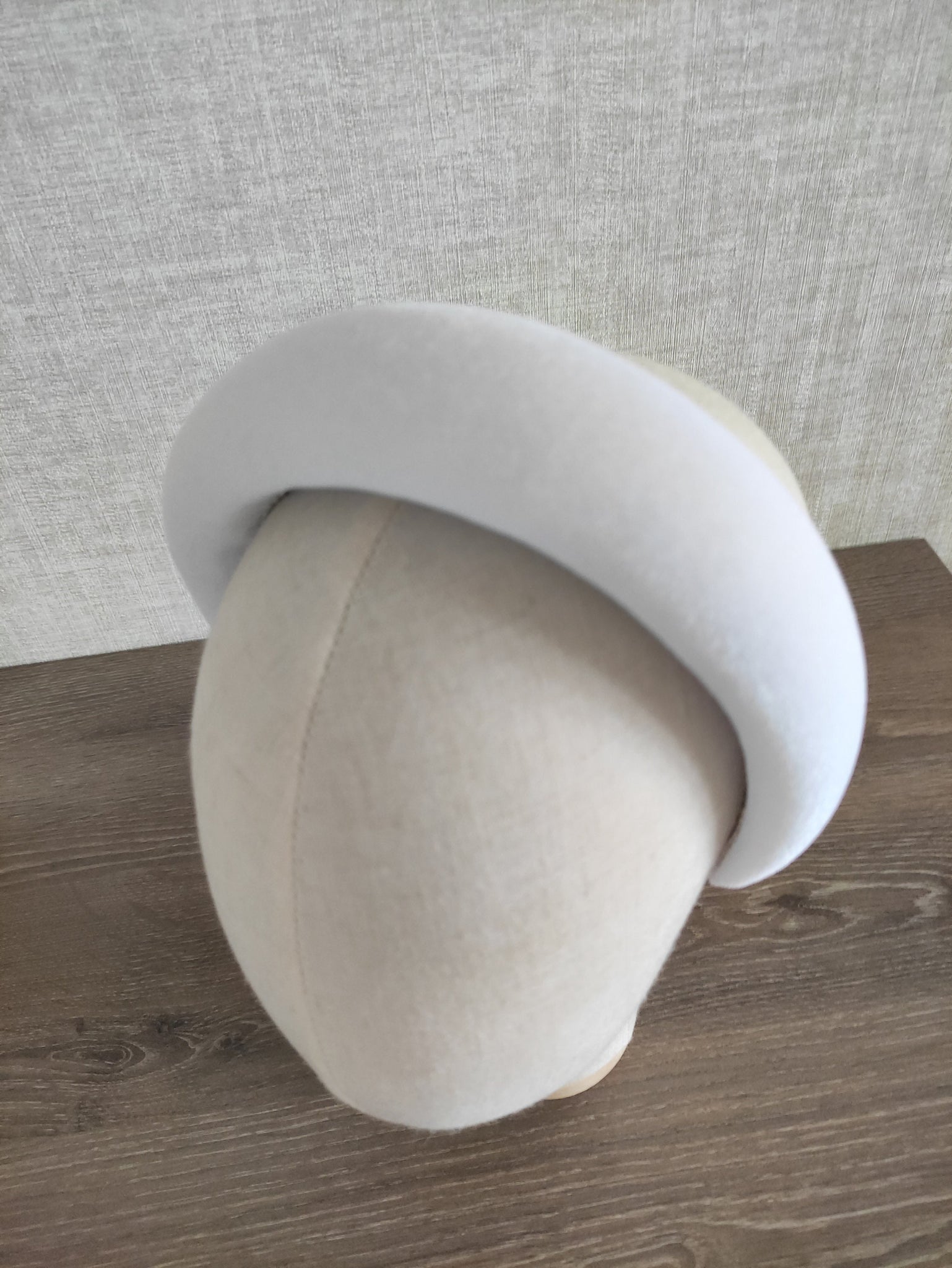 White padded headband,wide hair band,wedding headband,halo headband,Velvet headbands for women,thick headband