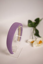 Purple padded linen headband Summer hair band Cute headband Girls headband Soft alice band Comfortable headband cotton headband