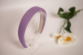 Purple padded linen headband Summer hair band Cute headband Girls headband Soft alice band Comfortable headband cotton headband