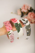 Satin headband Floral headband women Wide headband Pink satin headband Headbands for women boho Flower headband women summer headband