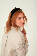 Bow headband,Women retro headband,  Black headband,Velvet headband,Summer headband ,Padded headband,Bow velvet headband