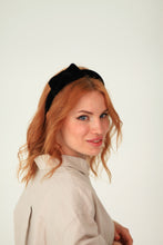 Bow headband,Women retro headband,  Black headband,Velvet headband,Summer headband ,Padded headband,Bow velvet headband