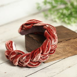 Braided headband Silk headband Padded headband Velvet headband Blush headband