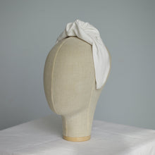 Knotted headband for women White headband Linen headband Summer headband Twist headband