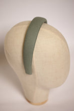 Summer headband Green linen padded headband Soft handmade hair band Fabric headband Custom headband Women alice band cotton headband