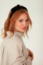 Bow headband,Women retro headband,  Black headband,Velvet headband,Summer headband ,Padded headband,Bow velvet headband