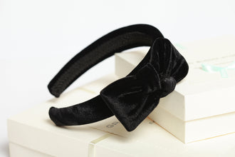 Bow headband,Women retro headband,  Black headband,Velvet headband,Summer headband ,Padded headband,Bow velvet headband