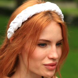 White bride Satin braided,headband white, Bridal headband ,Bride to be headband ,silk headband ,wedding headband
