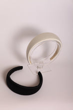 Black silk headband,padded headband,Wide Padded headband,classic headband,black satin headband